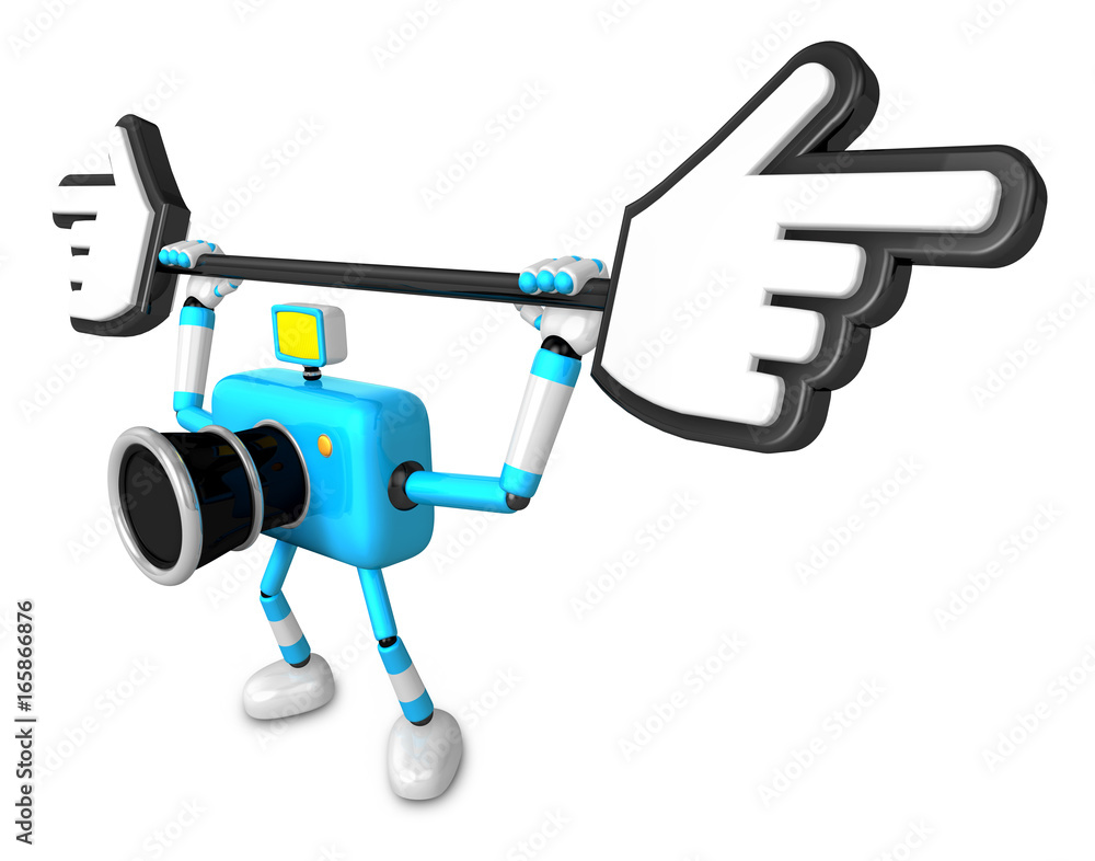 That sky blue Camera holding a large cursor indicate a direction. Create 3D Camera Robot Series. That sky blue Camera holding a large cursor indicate a direction. Create 3D Camera Robot Series.