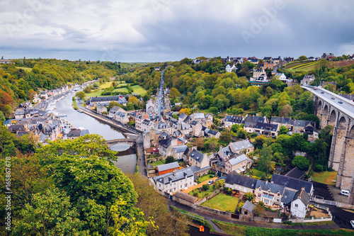 The picturesque medieval port of Dinan on the Rance Estuary, Brittany (Bretagne), France © daliu