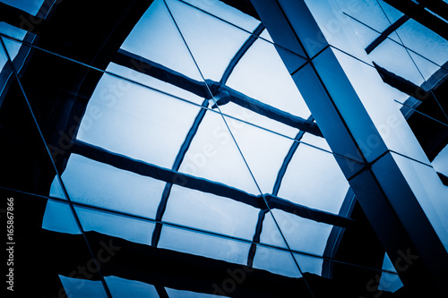 Wallpaper Mural abstract building structure,blue toned. Torontodigital.ca