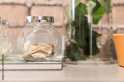 idea of decorated glass jars for home decoration