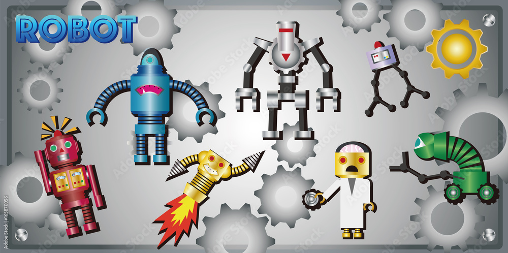 It is an illustration of a robot icon. It is an illustration of a robot icon.