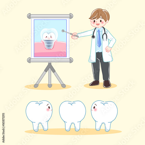 dentist with tooth