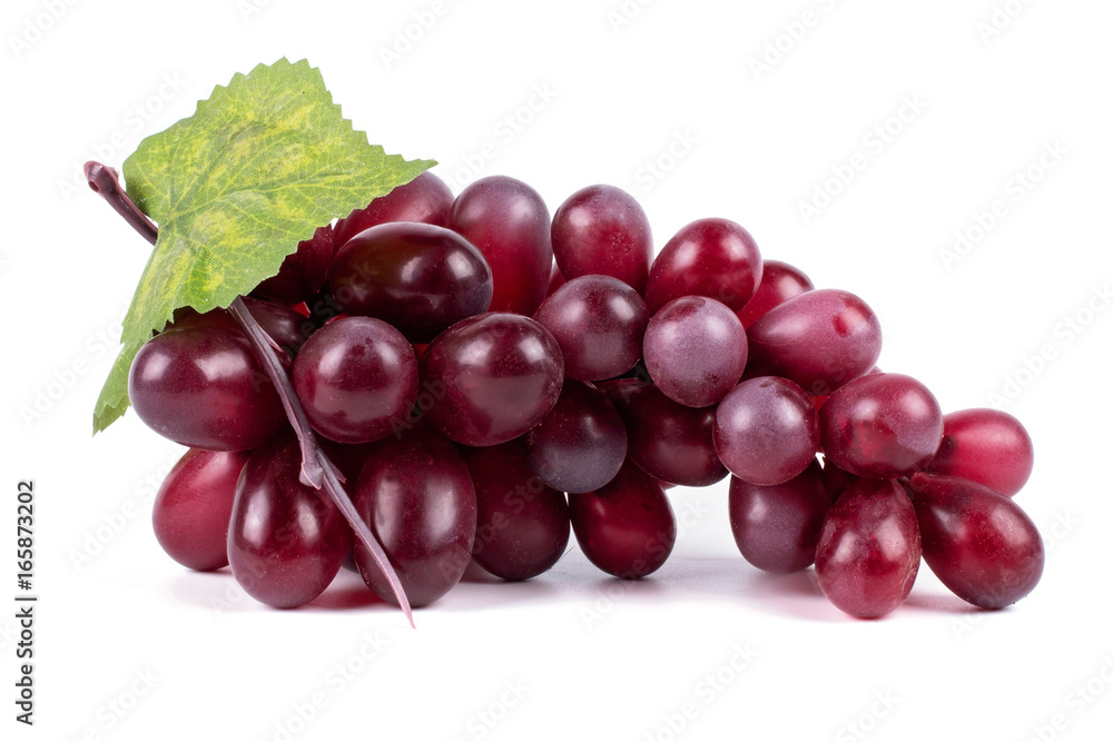 Grapes on a white
