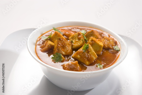 Paneer Masala with Peas or Cheese Cooked with Peas, Indian Dish