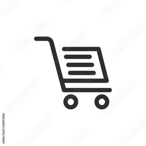 Shopping basket vector icon.