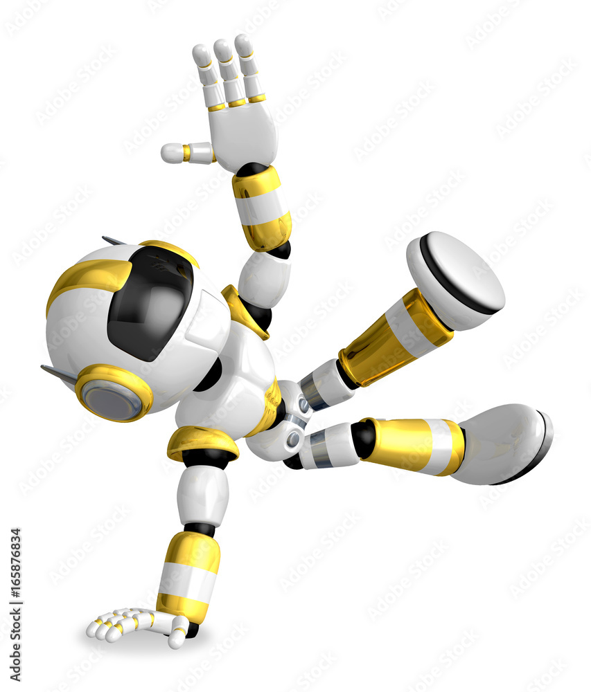 Vigorously dancing gold robot. Create 3D Humanoid Robot Series. Vigorously dancing gold robot. Create 3D Humanoid Robot Series.