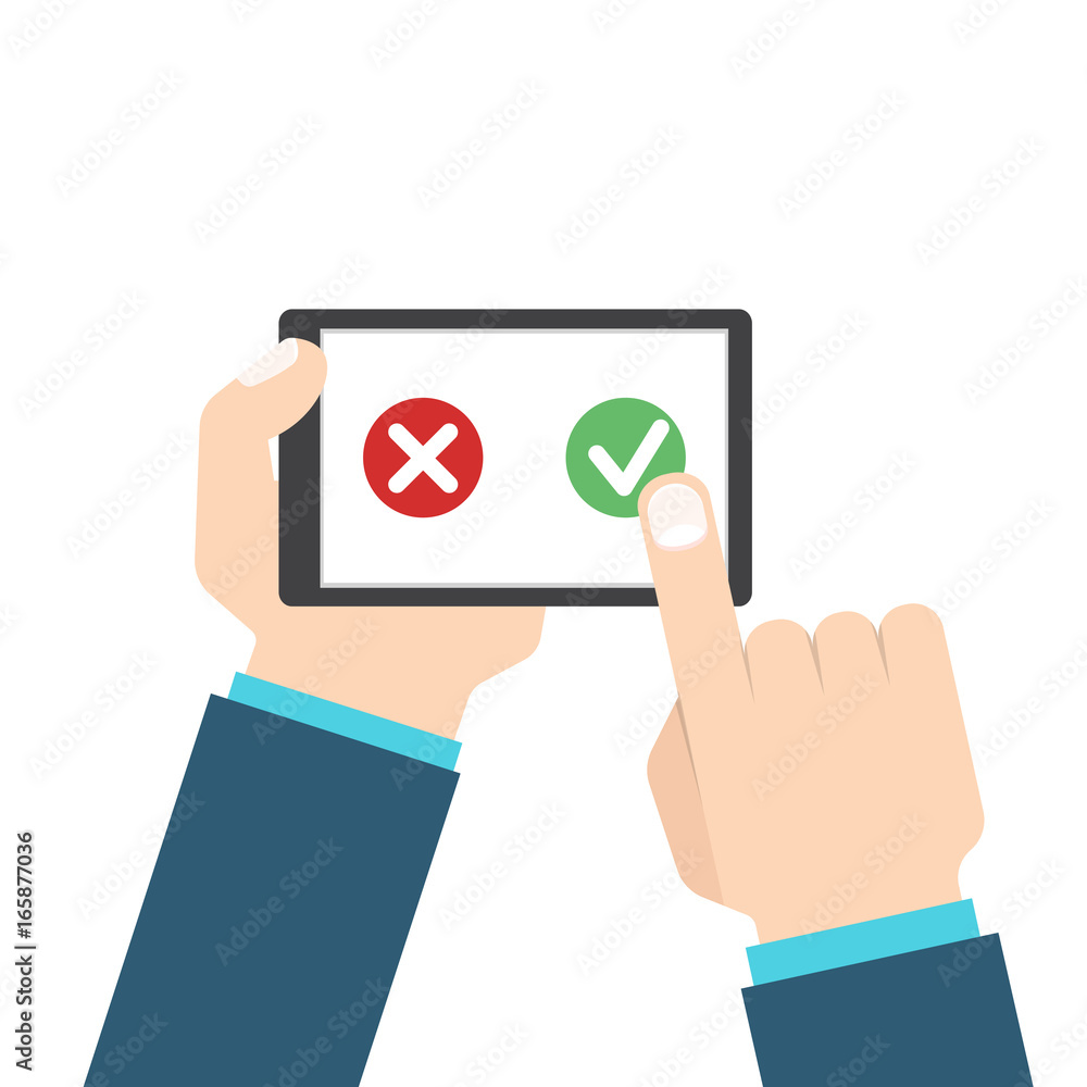 Customer review or feedback concept. Rating system on smart phone. Vector illustration, flat style. Customer review or feedback concept. Rating system on smart phone. Vector illustration, flat style.