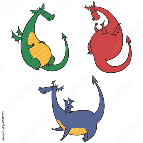 Cartoon dragons illustration photo