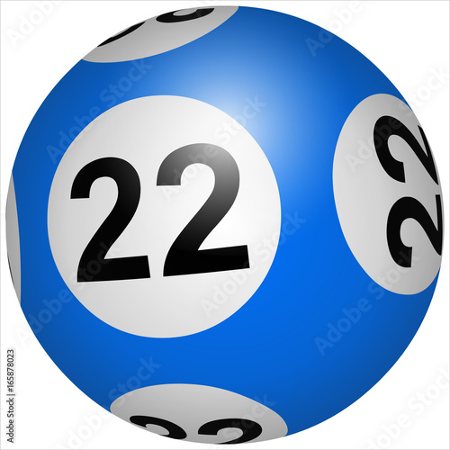 Loto. Bingo. Boule bleue 22