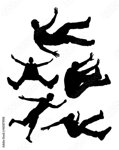 Accident silhouette. Vector illustration.
