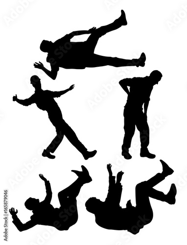 Worker silhouette. Vector illustration.