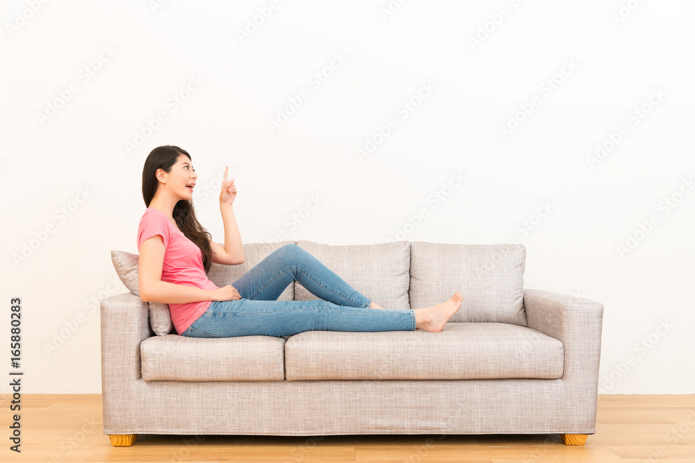 happy woman eyes looking at the blank copyspace happy woman eyes looking at the blank copyspace