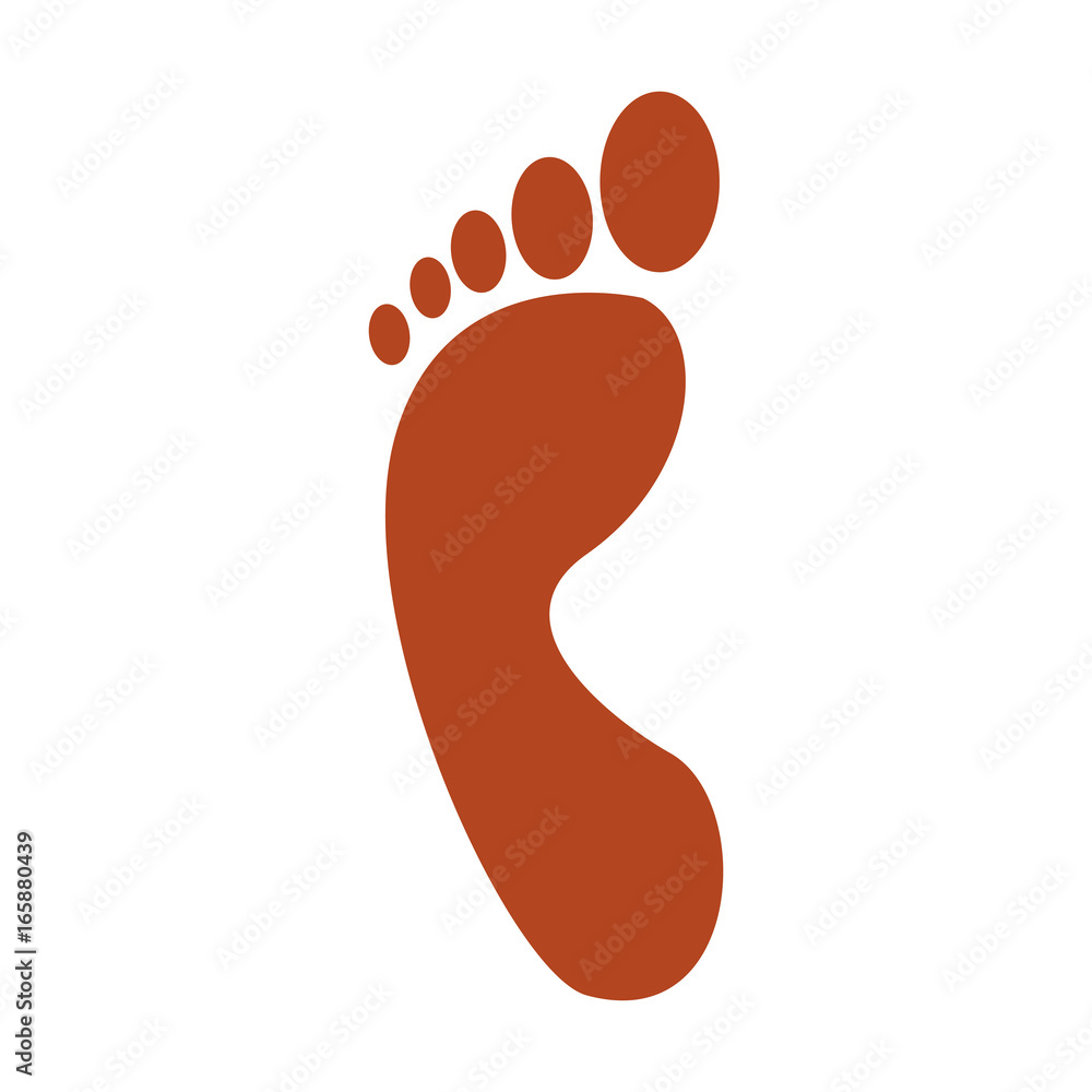 Human footprint icon on white background. Vector illustration Human footprint icon on white background. Vector illustration