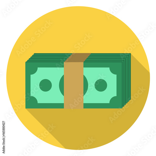 Geld Dollar Bargeld Scheine Flat Design Vektor Grafik Illustration