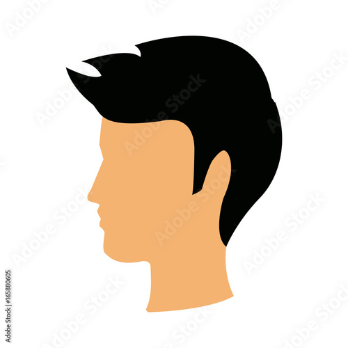 profile man head character hairstyle