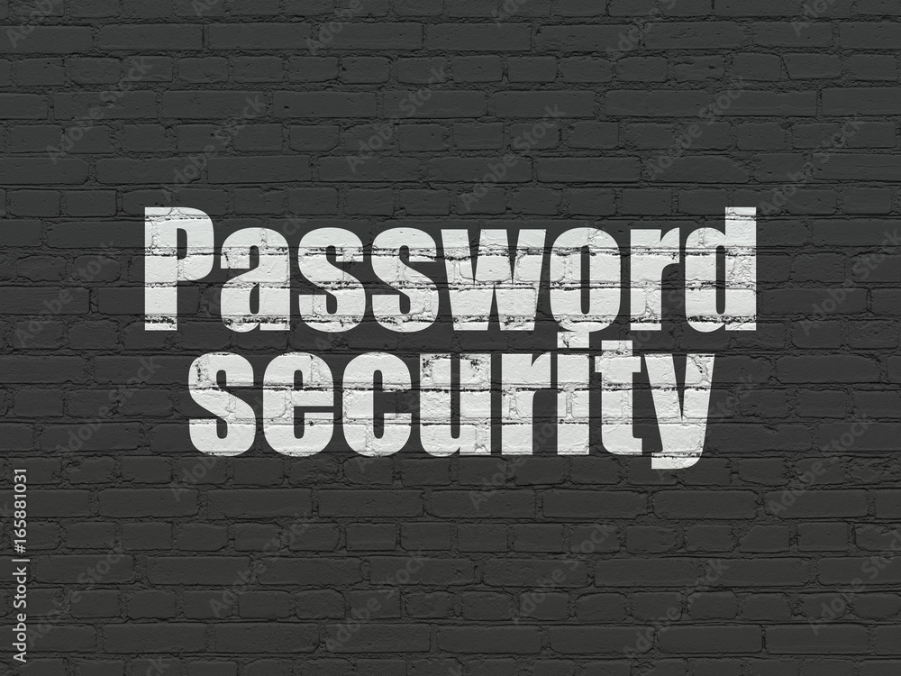 Privacy concept: Password Security on wall background