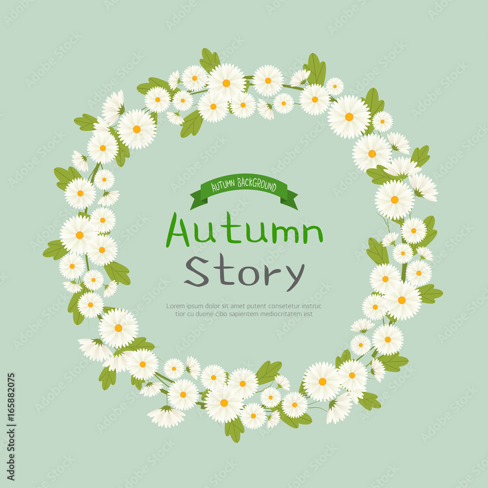 Autumn chrysanthemum illustration