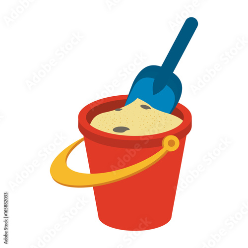 bucket with sand icon image