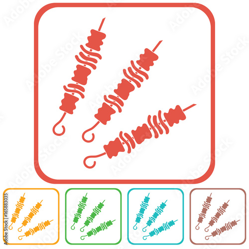 Grilled kebab icon