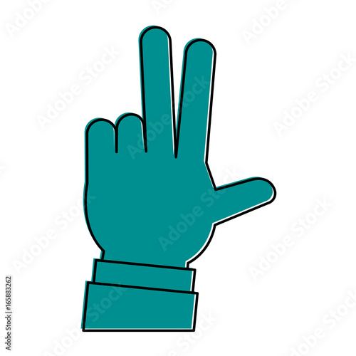 hands with three fingers up icon image
