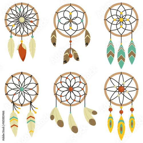 Bohemian Dream Catchers And Hipster Collection