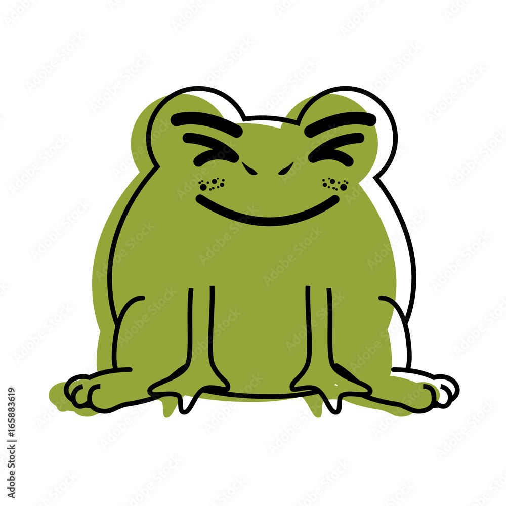 isolated cute standing toad isolated cute standing toad