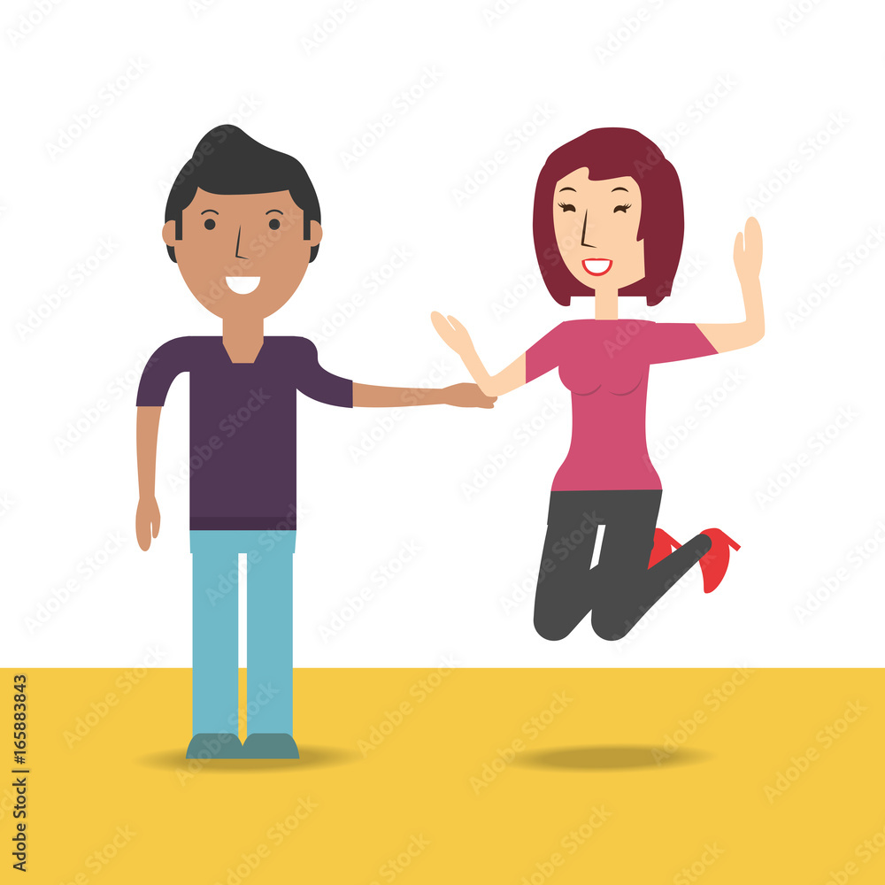 happy couple lover with romantic relationship happy couple lover with romantic relationship
