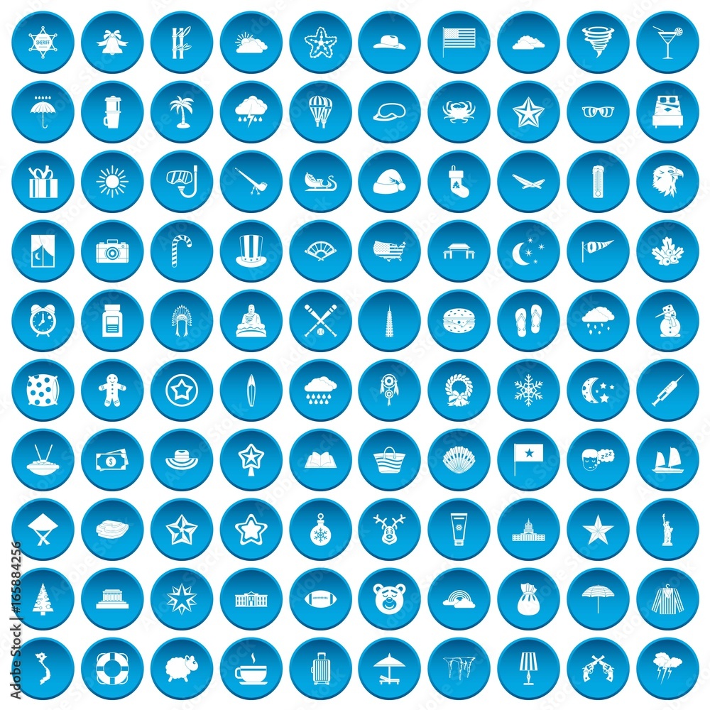 100 star icons set blue 100 star icons set blue