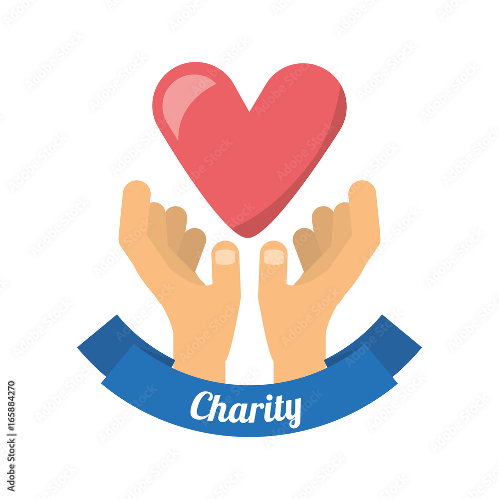 Obraz premium donation support symbol to charity of the people