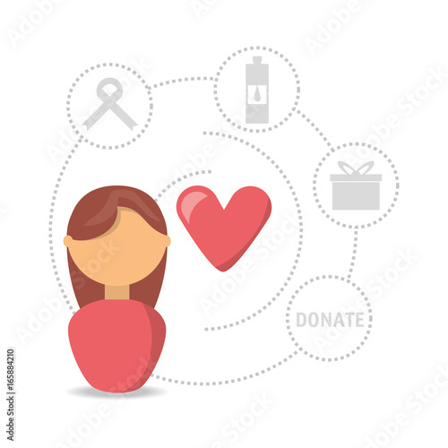 donation support symbol to charity of the people
