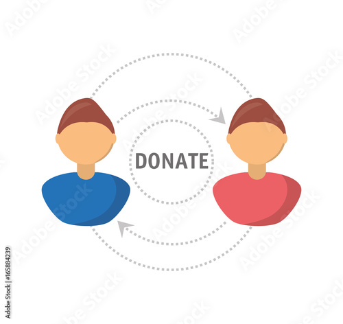 donation support symbol to charity of the people