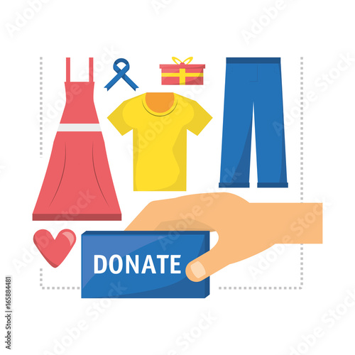 clothes donation support to charity of the people