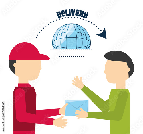 courtier delivery giving out the message