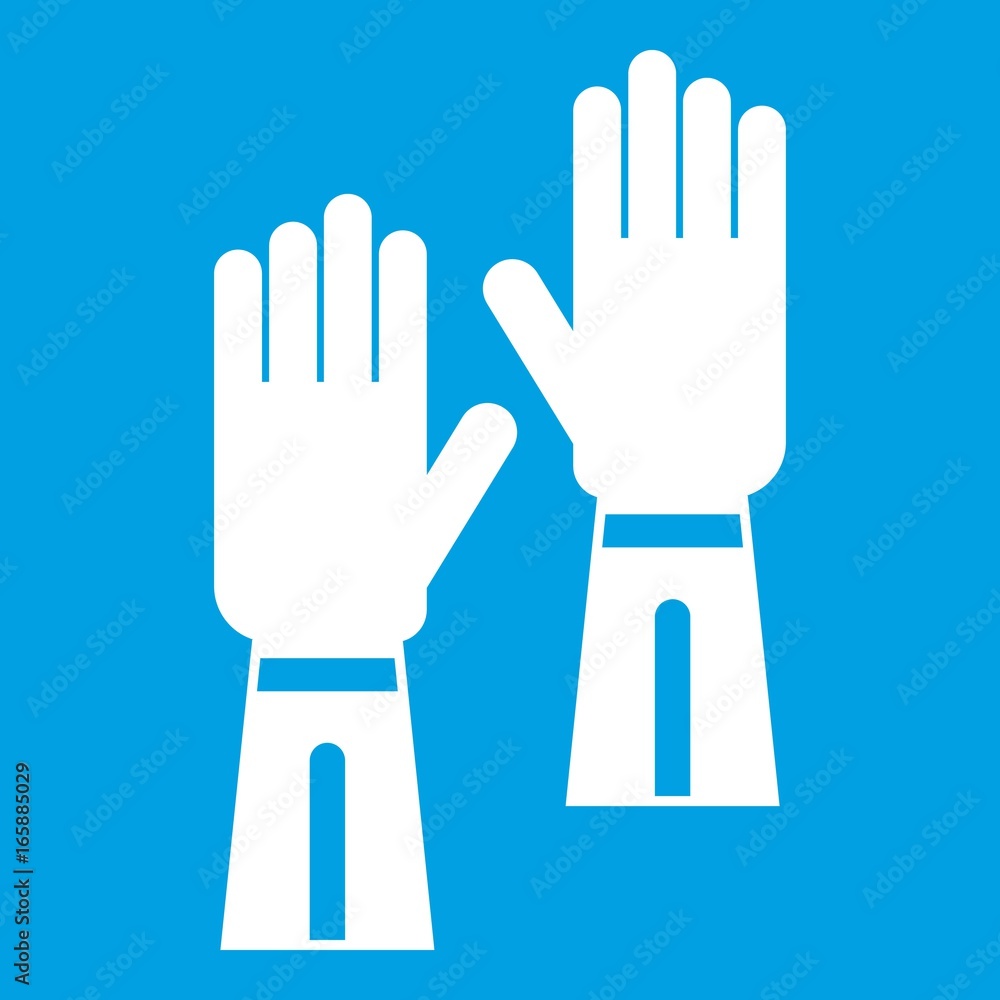 Fototapeta premium Gloves icon white