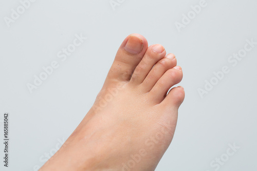 Naked foot of young woman