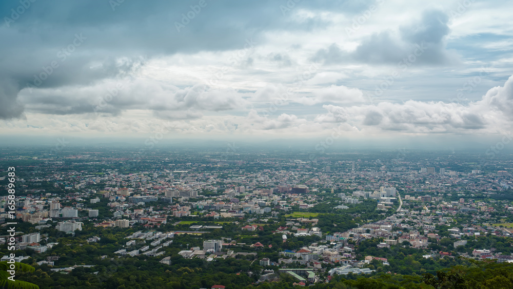 chiang mai  cityscape at view point, Thailand.