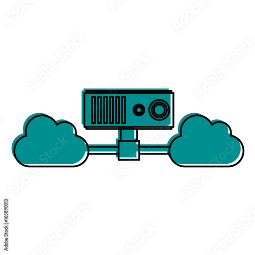 data center or web hosting icon image