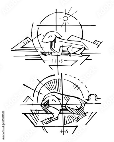 The Lamb of God Jesus Christ illustration
