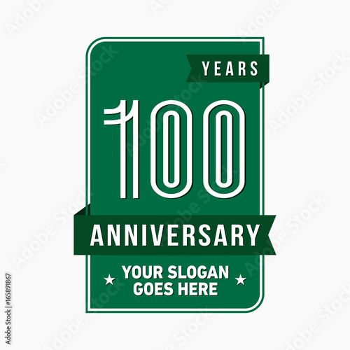 100th anniversary logo. Vector and illustration.
