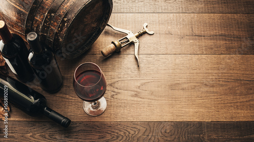 Tasting excellent red wine