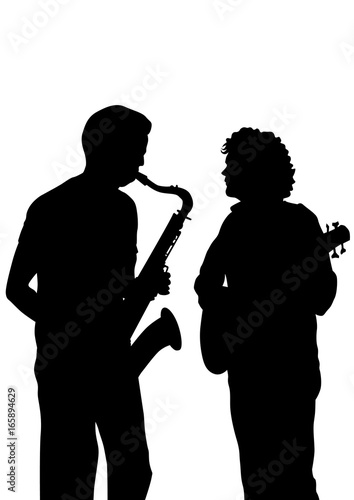 Photography Concert of jazz music on white background