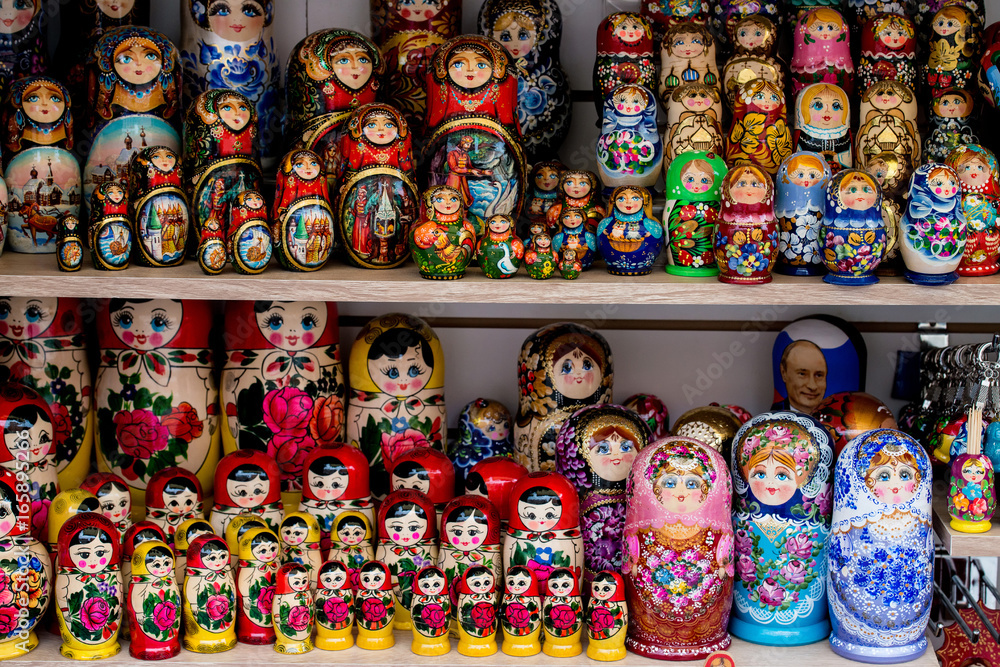 Russian souvenirs named matryoshka doll