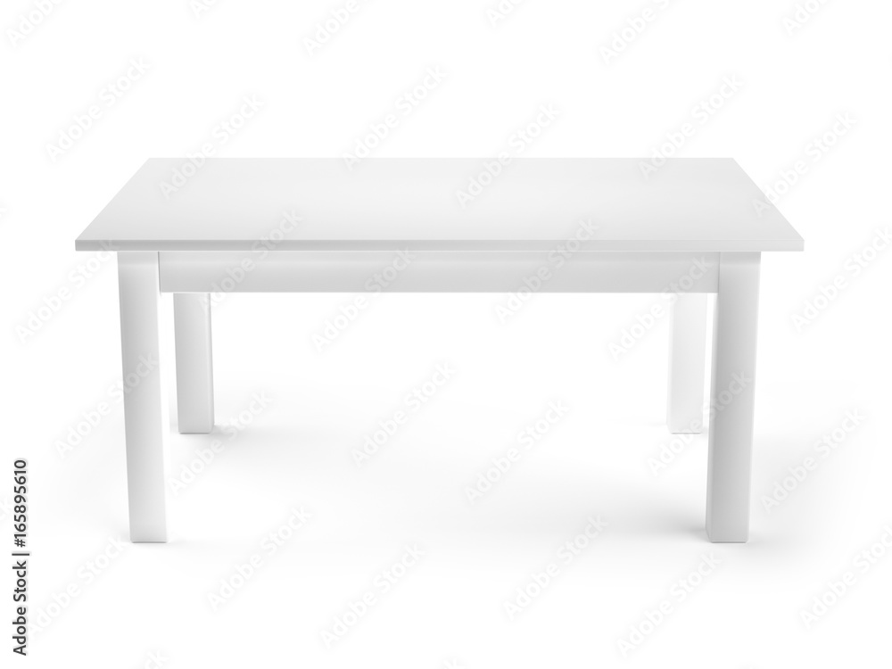 White Table 3d illustration White Table 3d illustration