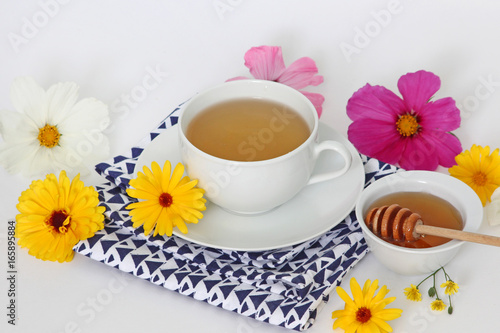 Cup of tea with honey 