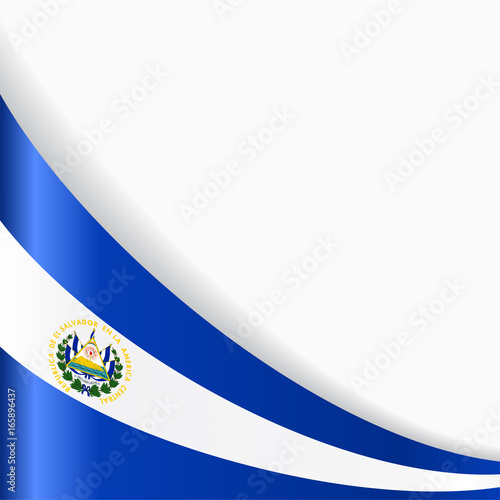 El Salvador flag background. Vector illustration.