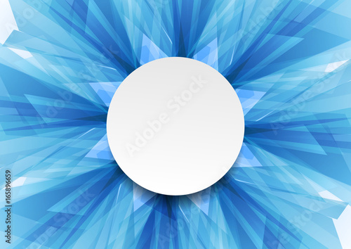 Blue bright abstract tech geometric shapes design