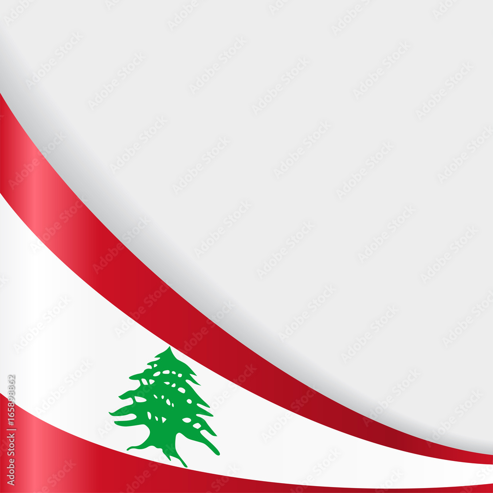 Lebanese flag background. Vector illustration. Stock Vector | Adobe Stock