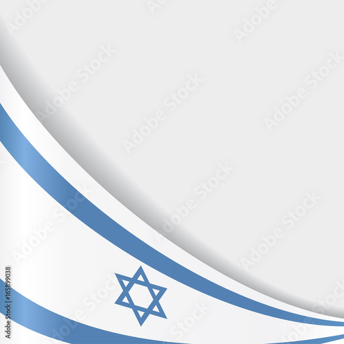 Israeli flag background. Vector illustration.