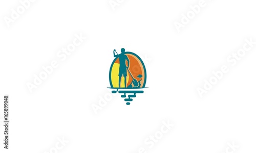 kitesurfing Paddle, surf, surf, sea, beach, emblem symbol icon vector logo
