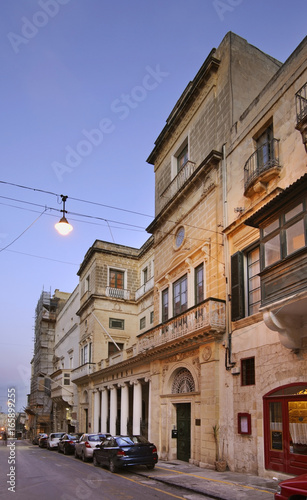 Old street in Valletta. Malta